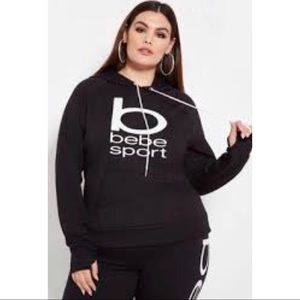 Bebe Tops Bebe Sport Logo Fleece Hoodie Plus Size Poshmark